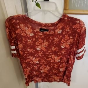 Joe Boxer‎ floral slightly sheer raglan shirt